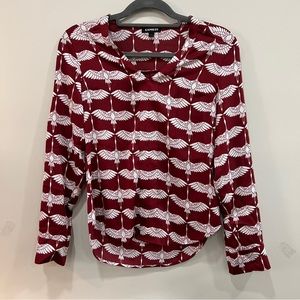 Express Portofino Shirt Womens XXS Button Front Long Roll sleeve